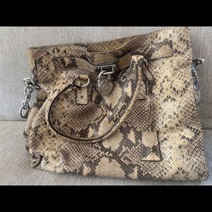 Michael Kors Snake skin Hamilton bag